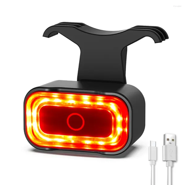 Lanternes portables Smart Bicycle Light High luminosité LED BIKE TAILLE arrière USB rechargeable