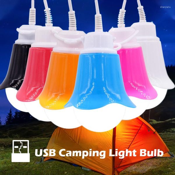 Linternas portátiles Lámpara USB Linterna de camping Luz al aire libre Sin batería Powerbank Camp LED Bombilla potente