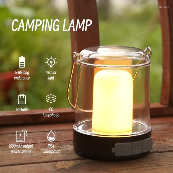 Linternas portátiles, lámparas de campamento recargables por USB, luces Led de emergencia, lámpara colgante para tienda de campaña, jardín, impermeable, Camping