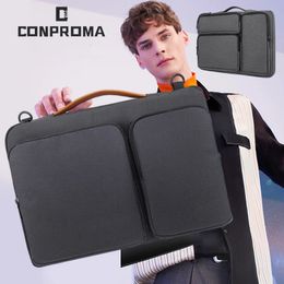 Draagbare laptopzak 13 13.3 14 15.4 15,6 inch Travel CarrySing Case Waterdichte notebook Handtas voor MacBook Air Pro schoudertas 240530