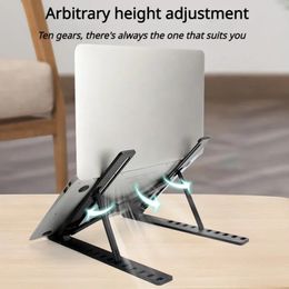 Draagbare laptopstandaard 10 Positie opvouwbare ABS Notebook Standondersteuning Verstelbare laptophouder voor MacBook Computer -accessoires