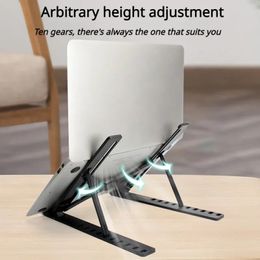 Soporte portátil de laptop stand 10 posición plegable soporte de soporte de cuaderno de cuaderno ajustable para portátiles ajustables para accesorios para computadora