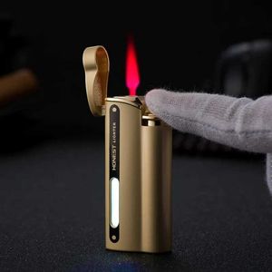 Allume-cigare Portable en métal, grande puissance de feu, Camping en plein air, Barbecue, cuisine, Turbine coupe-vent, sans gaz, cadeaux haut de gamme pour hommes