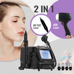 Épilateur laser portable Ice Titanium 808nm Diode Laser Machine d'épilation Picoseconde Q Switch Nd Yag Laser Tatouage Enlèvement Rajeunissement de la peau Utilisation en salon