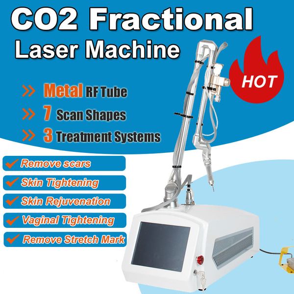 Machine d'élimination du laser CO2 Portable Scarrette d'écran Scolver Resurfaçage Vaginal serre métal RF Tube de beauté équipement salon Utilisation de la maison