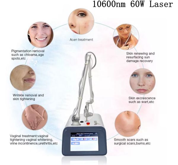 Machine Laser Portable resurfaçage de la peau resserrement personnel fractionnaire Co2 coupe cicatrice enlèvement marques vergetures acné