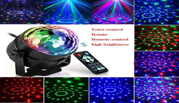 Luces de escenario láser portátiles Disco RGB Seven Mode Lighting Mini DJ Laser con control remoto para el proyector de club de fiesta de Navidad Via7775284