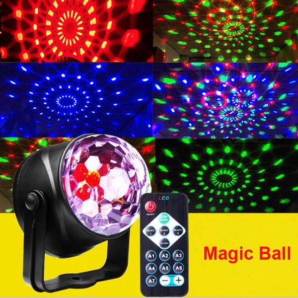 Lumières de scène Laser portables, effets RGB, boule magique, Mini DJ avec télécommande pour projecteur de Club de fête de noël