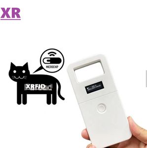 Escáner de microchip para animales con pantalla LCD portátil, escáner de código de barras con etiquetas ISO11784/11785, FDX-B de 134,2 KHz, lector de chips para mascotas para identificación de perros y gatos