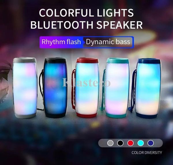 Haut-parleurs Bluetooth portables LED sans fil étanche Radio FM Mini colonne basse MP3 caisson de basses USB TV barre de son boîte Bocina Blue1226523