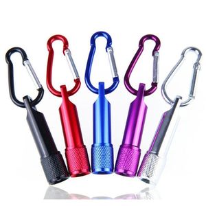 Porte-clés Portable LED lampe de poche en alliage d'aluminium lampes de poche avec anneau mousqueton porte-clés clé C bbyYUg nana shop