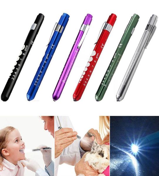 Linterna LED portátil Luz de trabajo Pluma de primeros auxilios médica Lámpara de antorcha con medidas de calibre de pupila Diagnóstico de médico y enfermera 6445410