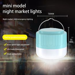 Luz led portátil recarregável pendurar lanterna recarregável equipamento de acampamento de pesca holofote lanterna luz de emergência