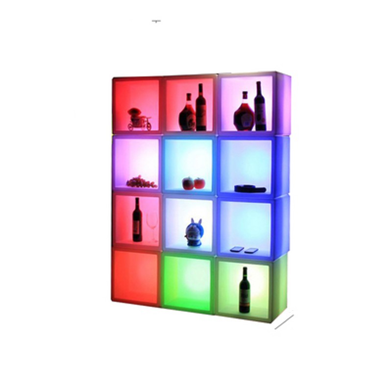 Przenośna LED świetlista szafka na winiarnię oświetlenie wyświetlacza Wodoodporna plastikowa piwo szampana wiadra lodowa kostka do przechowywania