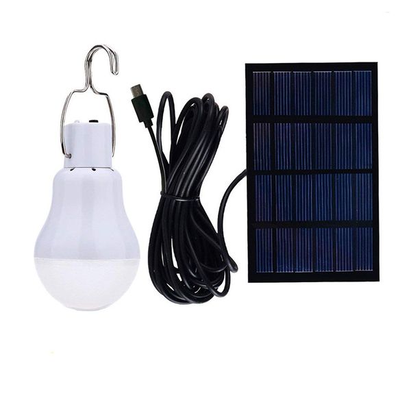 La lampe solaire portative de LED a chargé le panneau lumineux d'énergie solaire a alimenté l'ampoule de secours pour la pêche extérieure de tente de camping de jardin