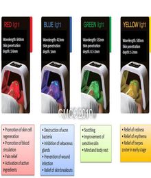 Portable Light PDT LED light therapy 4 color Red blue green Yellow light led skin rejuvenation machine8375455