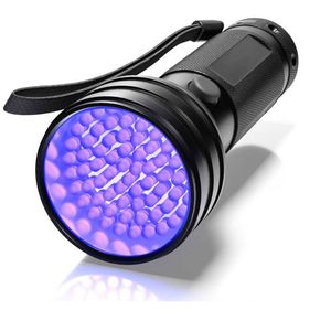 Iluminación portátil Antorchas ultravioleta 51 LED 395 nm Linterna portátil Luz negra portátil Detector de manchas y orina para mascotas Linternas usalight
