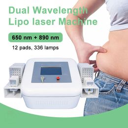 Draagbare Lipo Laser Snel Slimming Machine Cellulitis Massager 12 Pad Dual Golflengte 650nm 980nm Lipolaser Machine voor Schoonheidssalon