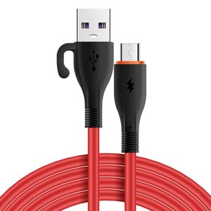 Silicona líquida portátil 3A Tipo-C Micro USB Datos de carga rápida Cable USB de 3 pies para teléfono inteligente con punta de abrazo