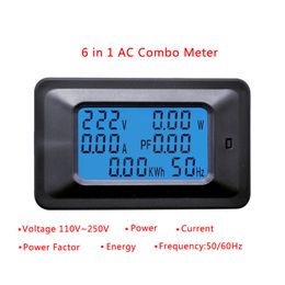 Portable Long Service Life 20/100A AC LCD digitale kilowattuur meter voltmeter met AC stroomtransformator