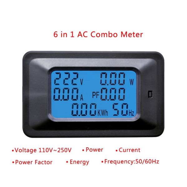 Life à long service portable 20 / 100A AC LCD Digital Kilowatt-Hour Metter Voltmètre avec transformateur de courant alternatif