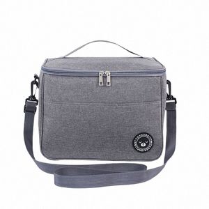 Sac à lunch portable Boîte thermique alimentaire Durable Bureau étanche Cooler Lunchbox avec bandoulière Étui isolé x12L #