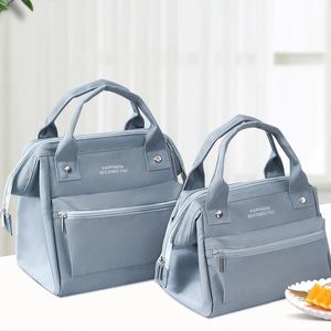 Bolsa de almuerzo portátil para mujer, gran capacidad, impermeable, conveniente, bolsas refrigeradoras frescas, contenedor de almuerzo para Picnic, bolsas de almacenamiento de alimentos WY278 240116