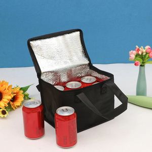 Sac de refroidisseur de déjeuner portable pliant isolation pique-nique pack de glace alimentaire thermique sacs sacs isolés bière livraison 240517