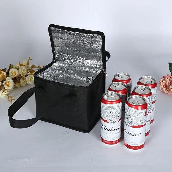 Almuerzo portátil bolso refrigerador plegado aislamiento picnic paquete de hielo comida bolso termal de bebida bolsas aisladas bolsas de entrega de alimentos