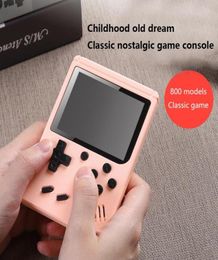 Portable Macaron Handheld Game Console 800 in 1 AV Games video retro 8 bit game spelers 3 inch kleur LCD Pocket GameBoy 20PCS1547791