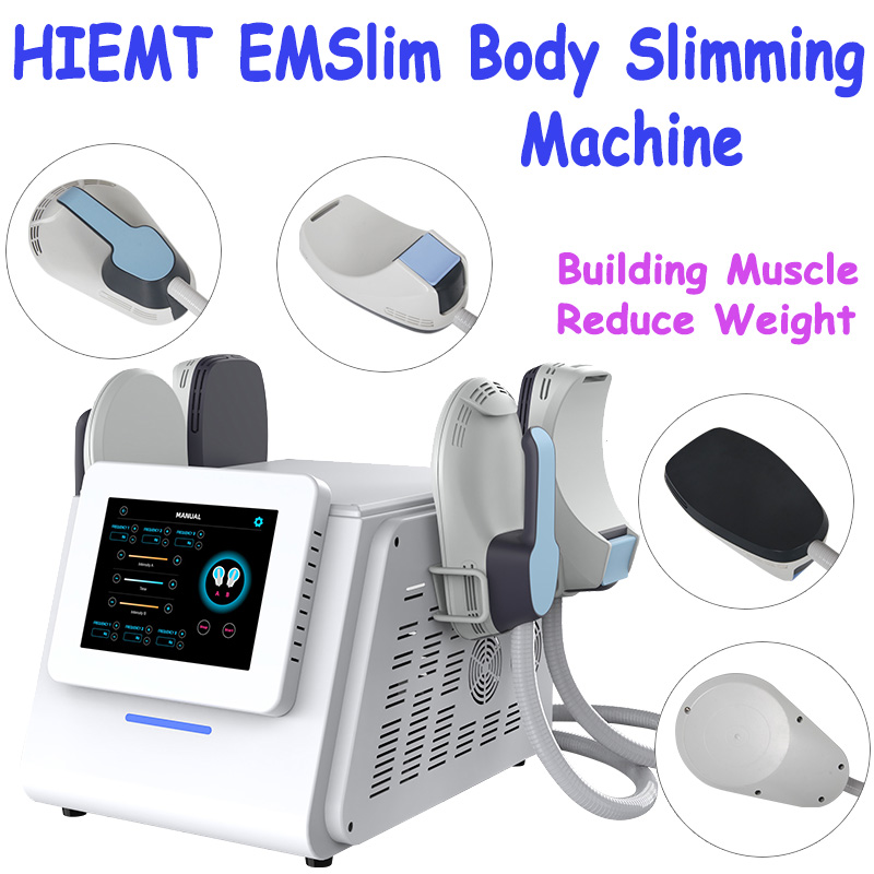 Máquina portátil HIEMS para perder peso, disolver grasa, HIEMT Emslim, aumentar el músculo, equipo de contorno corporal, 4 asas
