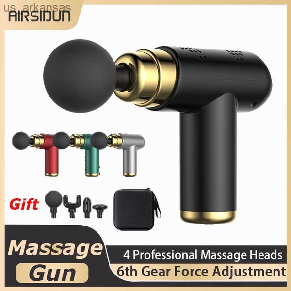 Pistolet de massage portable Pistolet fascial Relaxation musculaire Masseur électrique Soulagement de la douleur Corps Mince Taille et Jambe Équipement de Fitness L230523