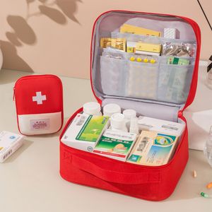 Kit médico portátil Oxford tela portátil Medicina de gran capacidad Medicina Bolsa de almacenamiento Viajes en el hogar Kit de primeros auxilios