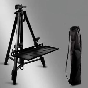 Portable Metal Sketch Easel Stand 50-150 cm ALLIAGE DE VOYABLE ALIMABLE ALLUMable pour la peinture en plein air Fournitures artistiques 240419