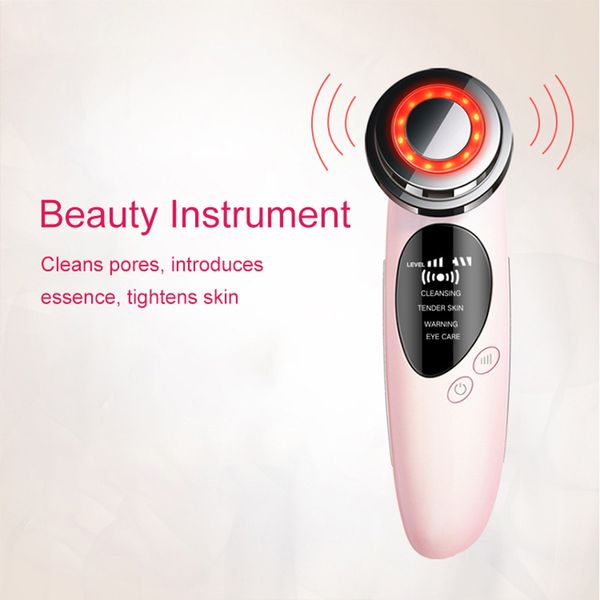 Máquina portátil de microcorriente para rejuvenecimiento de la piel, dispositivo de belleza Ems Rf húmedo para estiramiento Facial, nutrición Led, belleza Facial