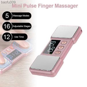 Draagbare Microstroom Stimulator Physio Apparaat Puls Vinger Relaxer TIENTALLEN Verlicht Pijnlijke Vingertop Gezamenlijke Hand Massager L230520