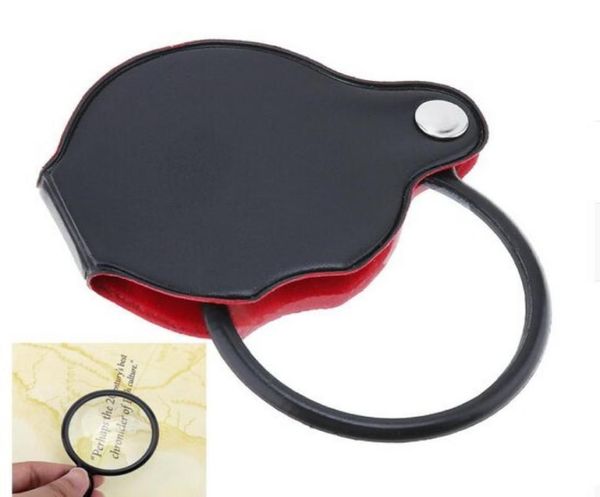 Microscope portable et accessoires Poche pliante Bijoux Loupe Lecture Loupe Loupe Lentille de verre pliable2101342