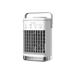 Mini climatiseur portable Small Water Refroids Ventilateur de pulvérisation Air plus refroidisseur USB Humidification Humidification Silencieuse Ventilateur de climatisation sûr avec humidificateur pour le bureau à domicile