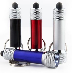 Mini porte-clés de lampe de poche LED en aluminium portable petite torche lumineuse durable avec porte-clés pour les torches de marche à l'extérieur de la sécurité automatique
