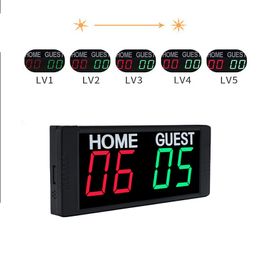 Portable Mini Basketball Scorebord met LED -display, op afstand bestuurde, verstelbare helderheid, digitaal, balspel, timer