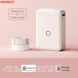 Draagbare Mini Bluetooth Thermische Labelprinter - Niimbot D110 - Set van 2 Rollen - Verhoog de efficiëntie Nauwkeurigheid!