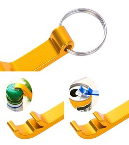 Portable Mini Bottle Opener Keychain Multi Colors Metal Beer Bottle CAN CAN Openers Home Bar Party Tool8949790