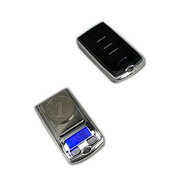 Portable Mini Digital Pocket Scales Car Key 200G 100G 0,01 g voor gouden sterling sieraden gram balansgewicht elektronische precisieschalen met retailpakking DHL