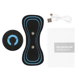 Mini masajeador eléctrico portátil para el cuello y la espalda, estimulador de masaje cervical, parche de masaje para aliviar el dolor con cable de carga USB 220426