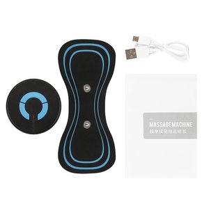 Draagbare mini elektrische nek ruglichaam Massager cervicale massage stimulator pijnverlichting massagepleister met USB -laadkabel 220426