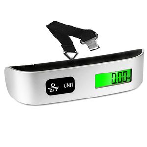 Portable Mini Balances Électroniques LCD Affichage Électronique Suspendu Balance de Pondération des Bagages Numériques 50kg * 10g 50kg / 110lb Balance de Poids Avec Retail Box DHL