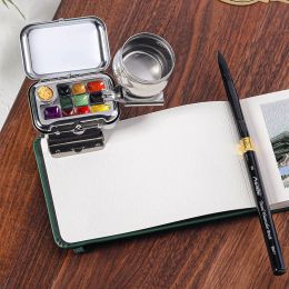 Mini boîte à aquarelle vide Portable 10 16 grilles, Palette d'aquarelle, peinture de voyage, croquis, boîte hydratante, boîte de peinture, fournitures d'art