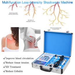 Mini equipo portátil de terapia de ondas de choque extracorpóreas Máquina de ondas de choque para adelgazar ESWT ED Tratamiento Alivio del dolor Masaje corporal Uso en el hogar