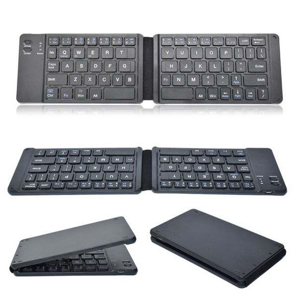 Mini clavier pliable portable Claviers sans fil Bluetooth pour Windows, Android, ios, tablette ipad, téléphone Light-Handy