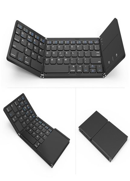 Mini clavier pliable portable Clavier sans fil Bluetooth avec souris tactile pour windowsAndroidIoSTableT iPadphone8013116